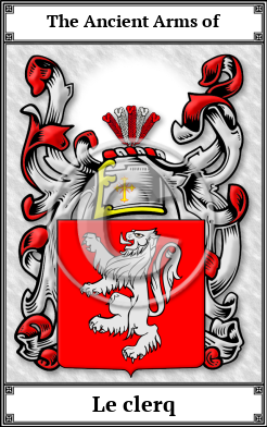 Le clerq Family Crest Download (JPG) Book Plated - 600 DPI